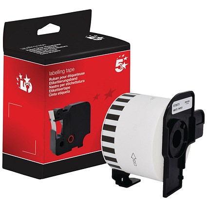 Five Star Non-OEM Replacement for Brother DK-22223 Black on White 50mm x 30.48m FS672873