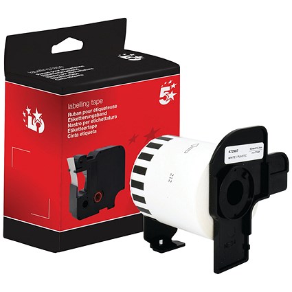 Five Star Non-OEM Replacement for Brother DK-22212 Black on White 62mm x 15.24m FS672907
