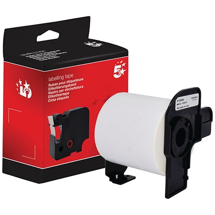 Five Star Non-OEM Replacement for Brother DK-11234 Black on White 60mm x 86mm 260/Roll FS672988
