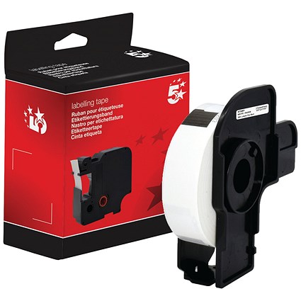 Five Star Non-OEM Replacement for Brother DK-11203 Black on White 17mm x 87mm 300/Roll FS673281