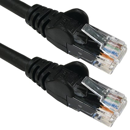 5 Star RJ45 Cable Lsoh Moulded Network Cable Cat6 Black 2m FS676211