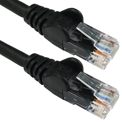 5 Star RJ45 Cable Lsoh Moulded Network Cable Cat6 Black 10m FS676274
