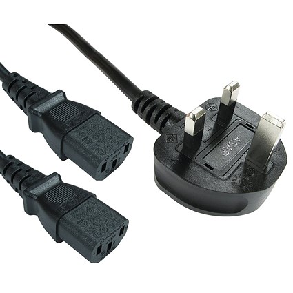 5 Star Power Cable 2m splitter Kettle Lead C13