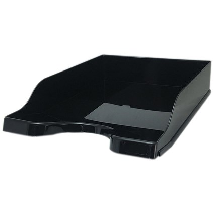 5 Star Self Stacking Letter Tray Black