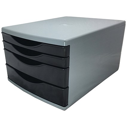 5 Star 4 Drawer Tower 180mm 2x30mm 2x60mm Classic Black/Grey