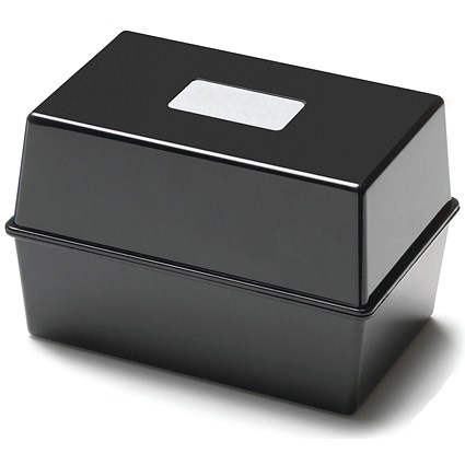 5 Star Card Index Box 8x5 Inch Black