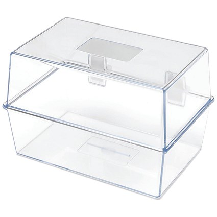5 Star Card Index Box 6x4 Inch Crystal