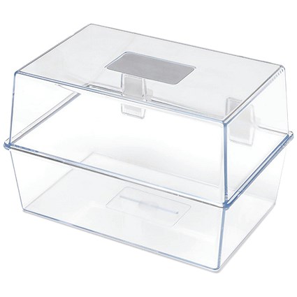 5 Star Card Index Box 8x5in Crystal