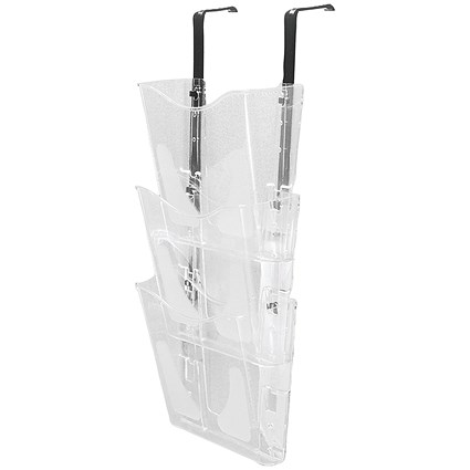 5 Star 3 Pocket Wall Literature Holder A4 Portrait with Wall Fixings and Hanging Bracket