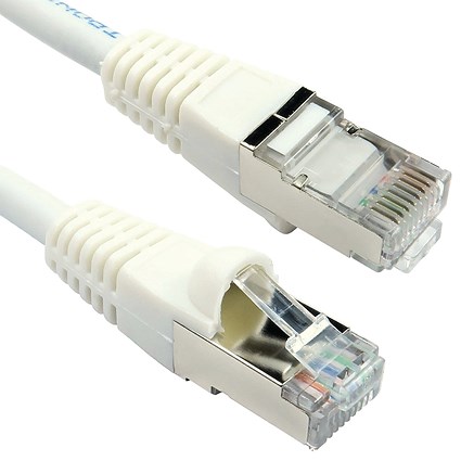 5 Star Cat6A S/STP Lsoh Patch Cable Snagless 1m White FS686935