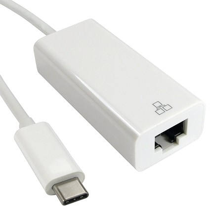 5 Star USB-C to Gigabit Ethernet Adapter Cable 15cm White