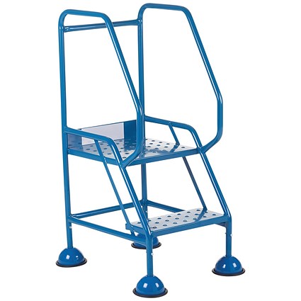 5 Star UK Domed Feet Punched 2 Tread Steps Blue FS687549