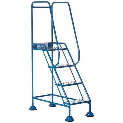 5 Star UK Domed Feet Punched 4 Tread Steps Blue FS687636