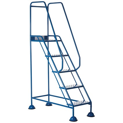 5 Star UK Domed Feet Punched 5 Tread Steps Blue FS687644