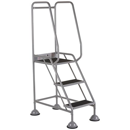5 Star UK Domed Feet Anti-Slip 3 Tread Steps Grey FS687749