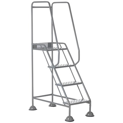 5 Star UK Domed Feet Punched 4 Tread Steps Grey FS687884