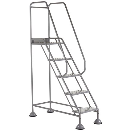 5 Star UK Domed Feet Punched 5 Tread Steps Grey FS687887