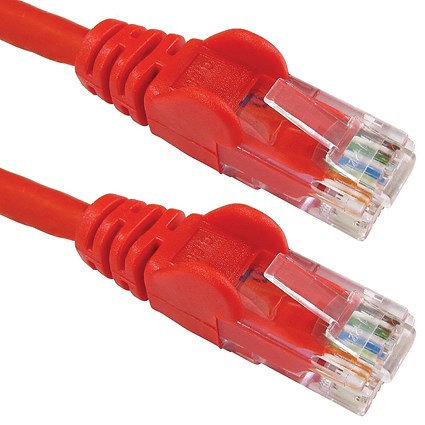 5 Star Network 6 Lsoh Moulded Patch Lead 0.5m Red FS711364