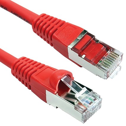 5 Star Category 6A Sstp Patch Snagless Cable 0.5m Red FS711380