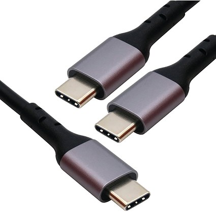 5 Star Dual USB-C 140W Charging Cable Black 1.8m