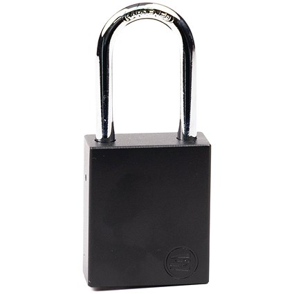 5 Star Aluminium Safety Lockout Padlock Black FS712559