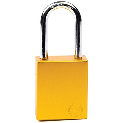 5 Star Aluminium Safety Lockout Padlock Yellow FS712566