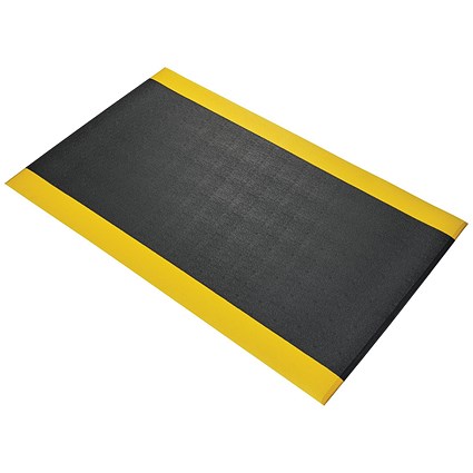 5 Star Anti-Fatigue Textured Top Mat, 900 x 1500mm, Black/Yellow