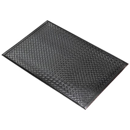 5 Star Anti-Fatigue Diamond Mat, 600 x 900mm, Black