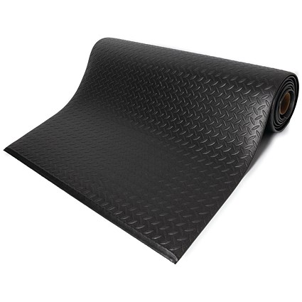 5 Star Anti-Fatigue Diamond Mat, 900mm x 18.3m, Black