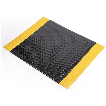 5 Star Anti-Fatigue Comfort Plus Mat, 900mm x 1.83m, Black/Yellow