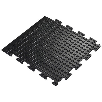 5 Star Anti-Fatigue Bubble Interlock End Mat, 500x500mm, Black