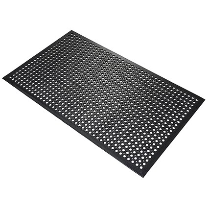 5 Star High Duty Anti-Fatigue Edged Mat, 900 x 1500mm, Black