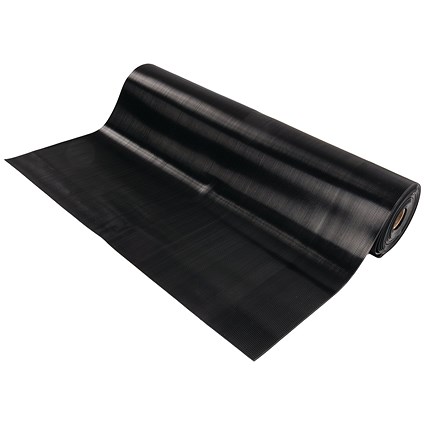 5 Star Ribbed Runner Mat, 1.2m x 10m x 3mm, Black
