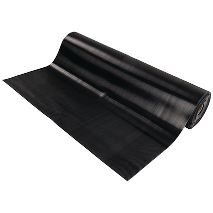 5 Star Ribbed Runner Mat, 1.2m x 2.5m x 3mm, Black