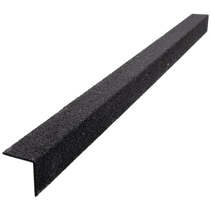 5 Star Anti-Slip Stair Nosing, 1m x 55mm x 55mm, Black