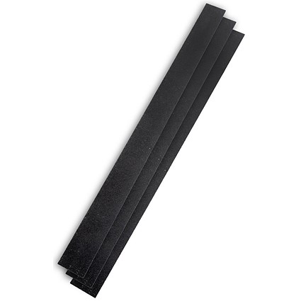 5 Star Anti-Slip Decking Strips, 1.2m x 90x3mm, Black, Pack of 3