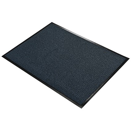 5 Star Entrance Door Mat, 600 x 900mm, Black/Blue