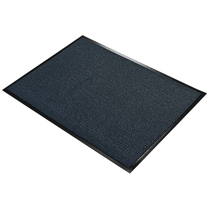5 Star Entrance Door Mat, 900 x 1200mm, Black/Blue