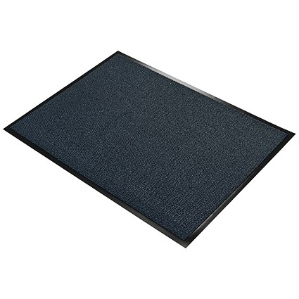 5 Star Entrance Door Mat, 1200 x 1000mm, Black/Blue
