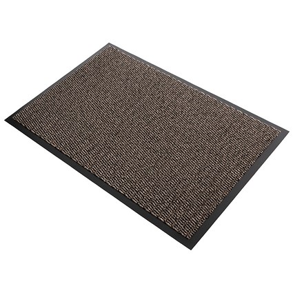 5 Star Entrance Door Mat, 1200 x 1800mm, Black/Brown