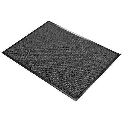 5 Star Entrance Door Mat, 900 x 1200mm, Black/Steel