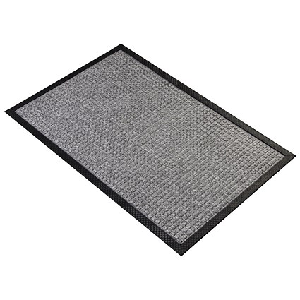 5 Star Super Dry Entrance Door Mat, 600mm x 900mm, Grey