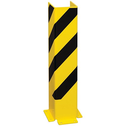 Heavy Duty Pallet Rack Protector U Prof 800x6 Ylw/Blk FS786456