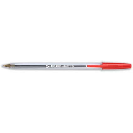 5 Star Clear Ball Pen, Red, Pack of 50 5 Star Clear Ball Pen, Red, Pack of 50