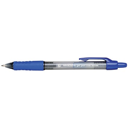 5 Star Retractable Gel Rollerball, Medium, Blue, Pack of 12 5 Star Retractable Gel Rollerball, Medium, Blue, Pack of 12