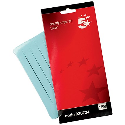 5 Star Multipurpose Sticky Tack, Blue, 140g, Pack of 12