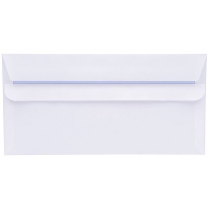 5 Star Plain DL Envelopes, White, Press Seal, 80gsm, Pack of 50 5 Star Plain DL Envelopes, White, Press Seal, 80gsm, Pack of 50