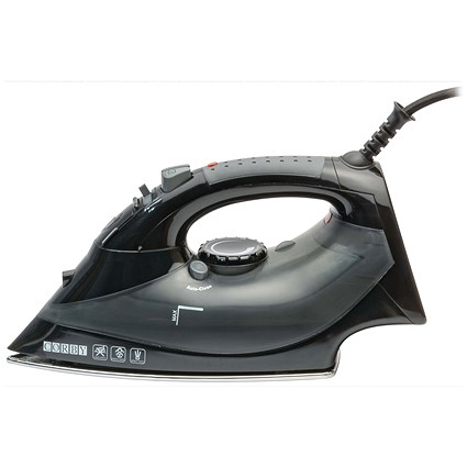 Sherwood 2000W Steam Iron with Fitted Plug Black 6108