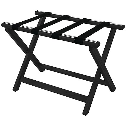 York Wooden Luggage Rack Black