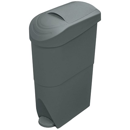 Pedal Operated Sanitay Bin, 20 Litre, Grey Pedal Operated Sanitay Bin, 20 Litre, Grey